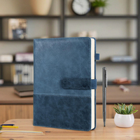 Carnet de notes en cuir A5 pour les affaires avec stylos Agenda annuel personnalisé 2026