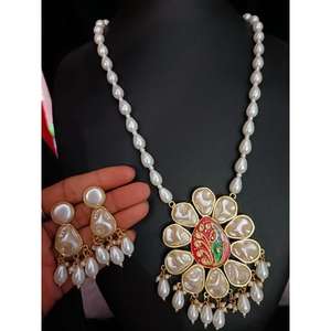 Top fabricante indio de calidad superior multicolor Polki elegante joyería de moda nupcial para niña - Product Image 5