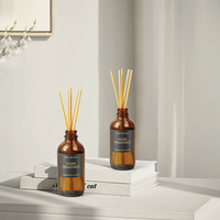 Diffuseur de parfum d'ambiance 120 ml à longue durée, huile aromathérapeutique à la lavande et à la bergamote, diffuseur à bâtonnets, désodorisant d'air de luxe