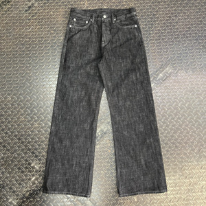 Lotfeel Haute Qualité Sans Lavage Japonais Dropshipping Stock Tissu Lourd Hommes Coupe Évasée Lisière Denim Brut Jeans - Product Image 5