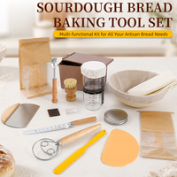 Kit de démarrage de levain sur mesure en acier inoxydable, panier de levage du pain écologique et compatible lave-vaisselle pour boulangerie et pâtisserie maison