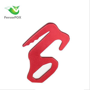 FerovrFox - Abrazadera de sujeción ajustable de aleación de aluminio con hebilla en forma de 9 para cuerda de tienda de campaña, resistente al viento, capacidad de carga de 10 kg - Product Image 5