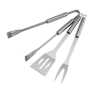 Juego de Utensilios para Asar a la Parrilla con Carbón - Utensilios de Acero Inoxidable para Barbacoa, <span class=keywords><strong>Limpiador</strong></span> de Parrilla y Brochetas, 3-5 Piezas, Herramientas de Cocina para el Hogar - Product Image 1