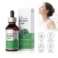 Extrait Liquide Super Concentré de Feuilles de Molène Sans Alcool Gouttes Herbales pour le Soutien de la Santé Respiratoire et Pulmonaire