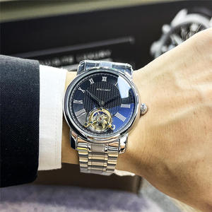 Montre automatique mécanique creuse 41MM étanche en acier inoxydable à quartz, tendance, avec tourbillon, pour affaires et mode - Product Image 3