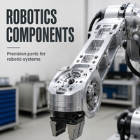 Pièces robotiques usinées sur mesure par CNC, composants d'armes robotiques en aluminium et acier inoxydable, usine