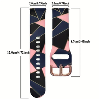 Gelang Pengganti Silikon Olahraga Bergaya 20Mm untuk Wanita 7 Warna Kompatibel dengan Tali Jam Tangan Pintar Garmin Vivoactive 5/3/3t