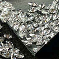 Diamantes Sueltos en Forma de Marquesa, Cultivados en Laboratorio, CVD HPHT, Corte Excelente, VVS VS, Color E, para Joyería, 1 Quilate
