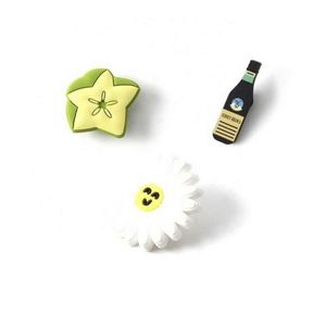 2023 Hot Summer Beach Pvc Soft Rubber Shoes Flower Buckle Hole Shoes Decoration <b>Clogs</b> Charm Accessories Shoe - Product Image 4