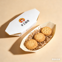 Boîtes en papier en forme de bateau, qualité alimentaire, étanches, pour frites et fruits
