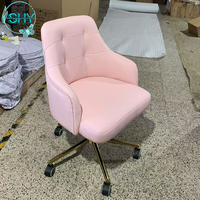 Chaise de massage et de soin esthétique rotative et réglable Lashista, rose, pour salon de beauté et spa, avec dossier incurvé pour cils et visage