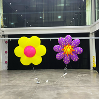 Fleurs gonflables personnalisées avec éclairage LED à motifs, fleurs géantes gonflables violettes, jaunes, roses, décoration gonflable