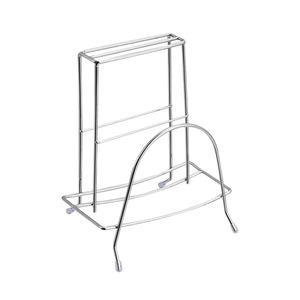 Stainless Steel Cutting Board Rack L Size Durable Kitchen Knife Holder Square Shape Trapezoid Design - Product Image 4