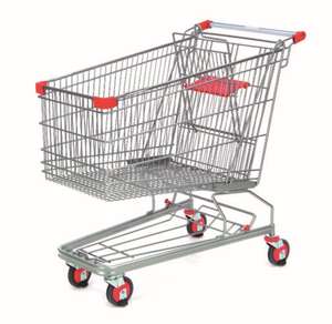 Chariot à provisions à poussée manuelle de supermarché chariot à panier de manutention en acier chariot à provisions pliable - Product Image 6