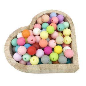 Custom 163 Colors BPA Free <b>Silicone</b> <b>Beads</b> Food Grade Teething Chew <b>Beads</b> Soft Round 15MM for Baby - Product Image 4