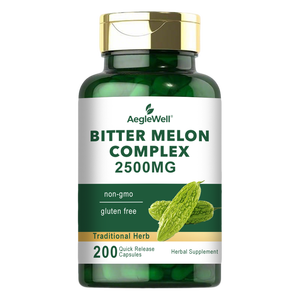 Aeglewell Factory Wholesale Bitter Melon Complex Capsules Complément Alimentaire Personnalisation de l'Étiquette Non-OGM Capsules d'Extrait de Melon Amer - Product Image 1