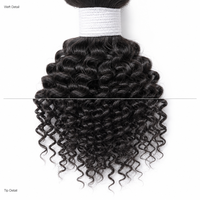 Extensions de cheveux humains brésiliens bouclés crépus 12A, 100 % vierges non traités, tissage de cheveux naturels noirs