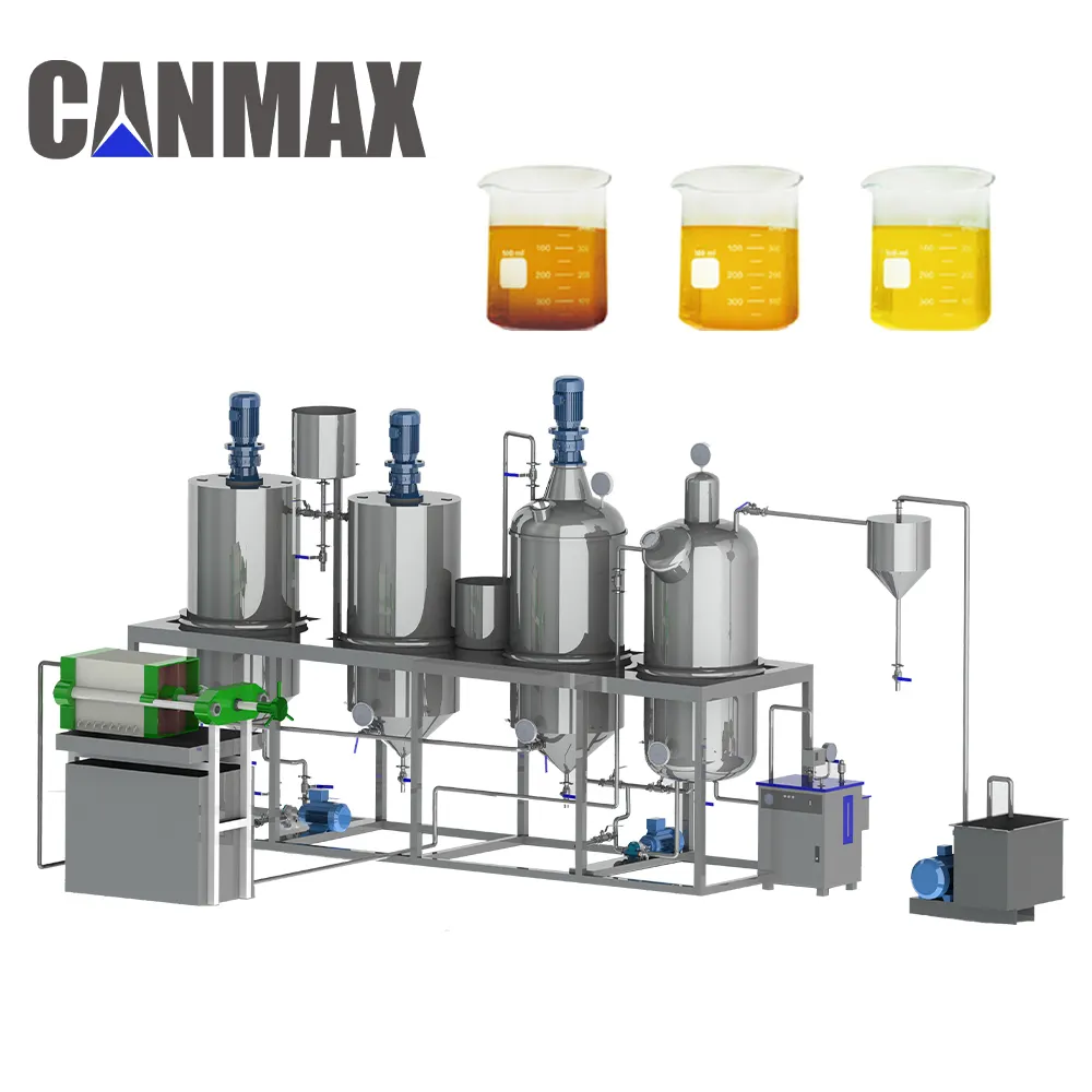 Factory Sale Refined Packaging Sunflower Double Refining Machine Refinery Oil Refine