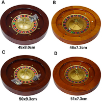 Roulette en bois de casino 50*9.3cm pour valises, jeu de jetons de poker, roulette de casino en bois, jeu de bingo, vente en gros, jeu de fête, 1 pièce