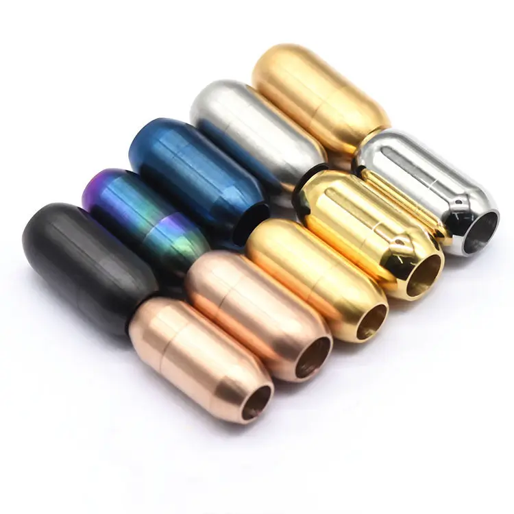 10PCS Stainless Steel 3mm-8mm Clasps Leather Cord Bracelet Lace Buckle Necklace DIY Jewelry Making Accessories