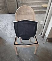 Chaises Louis à dossier rond en rotin pour événements de banquet et de restauration, chaises d'hôtel pour ensemble de table à manger, vente en gros DISHI