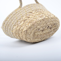 Sac portable tissé à la mode, design multicolore avec poignée