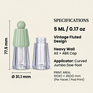 <span class=keywords><strong>Tubes</strong></span> et couvercles de gloss vert foncé, conteneur de gloss vert menthe, tube de gloss vide pour enfant en forme d'ombrelle irrégulière unique - Product Image 6