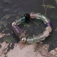 Neues Design Natur Edelstein Heilung Kristall ringe Elastischer Stapel ring Modeschmuck Geburtstags geschenke