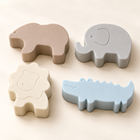 Blocs de construction empilables en silicone pour bébé, ensemble de puzzles souples 0-6 mois, jouet éducatif Montessori pour l'empilage et le tri des nourrissons