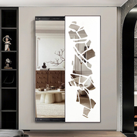 Miroir pleine longueur luxe porcelaine cristal, méduse étoilée incrustée de cristaux écrasés