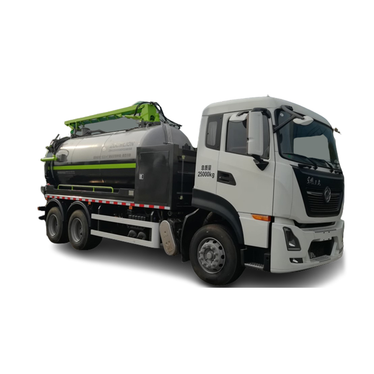 Infore Zoomlion 6x4 LHD manual 290hp diesel 9m maximum effective suction lift sewage suction and high pressure cleaning trucks