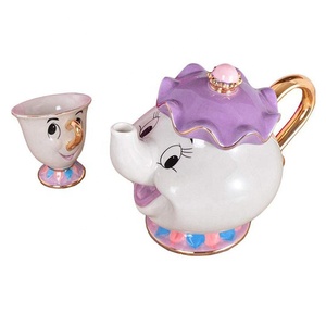 Nouvelle belle et la bête <span class=keywords><strong>madame</strong></span> potts puce porcelaine théière tasse ensembles théière - Product Image 1