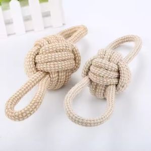 Giocattoli di corda di cotone per animali domestici con doppio anello: la corda di cotone non può mordere i giocattoli per cani <span class=keywords><strong>cattivi</strong></span> - Product Image 5