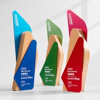 Trophée créatif 2025 en bois de hêtre, médaille personnalisée pour gala annuel, gravure gratuite, impression numérique écologique, naturel