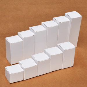 Geprinte vierkante puur witte papieren verpakkingsdoos voor mapverpakkingen - Product Image 2