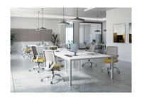 Chaise de bureau ergonomique de style exécutif KOHO avec dossier en maille, pivotante et réglable, en tissu
