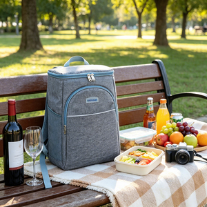 Sac isotherme à fermeture éclair réutilisable, sac de pique-nique à fermeture éclair, sac isotherme en aluminium, sac isotherme pour aliments - Product Image 1