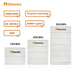 Dawnice 48V 100Ah 200Ah 300Ah Stacked Battery Pack 5Kwh 10Kwh 15Kwh Solar Energy Storage System