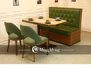 ชุดเฟอร์นิเจอร์ร้านอาหารทันสมัยสำหรับร้านกาแฟร้านอาหารฟาสต์ฟู้ดเก้าอี้โต๊ะอาหารทำจากหนัง PU - Product Image 4