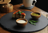 Plateau en ardoise naturelle, durable, jetable, noir, pour fromage, gravable, pour la maison, les mariages et le service alimentaire