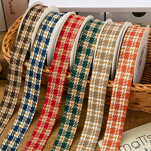 2.5cm iki tonlu balıksırtı Polyester şerit Vintage stil el yapımı DIY yay saç aksesuarı ayakkabı çiçek hediye kutusu şapka giysi kullanımı - Product Image 2