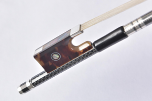 Archet de violon 4/4 en fibre de carbone tressée argentée bien équilibrée, avec crin de cheval de <span class=keywords><strong>Mongolie</strong></span>, haute qualité - Product Image 2
