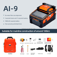 Signal Fire AI-9 Fiber Fusion Splicer Six Motor Automatic High Precision Splicing 5-inch TFT Display for FTTH/FTTX