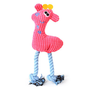 Wholesale Custom Giraffe Animal <b>Plush</b> Dog Toys Pink Octopus Squeaky Chew Soft Cotton Rope Pet Toys - Product Image 3