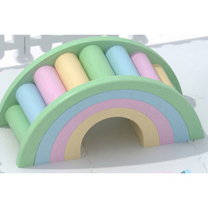 Ensemble de jeux d'intérieur en plastique coloré avec tunnel arc-en-ciel et bac à sable pour la maternelle - Product Image 4