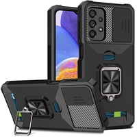 Casing pelindung kamera tahan guncangan, casing pelindung kamera desain Armor tahan guncangan dengan dudukan cincin jari untuk Samsung Galaxy A23/A34/A53/A54