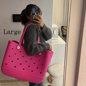 Bolso de Mano de Silicona Eva Impermeable Personalizado con Logotipo, Bolso de Hombro de Moda para Mujer, Estilo Eva, Bolso de Playa de Verano - Product Image 2