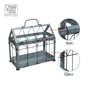 Esschert Design Home Decoration Victoria Eisen glas Mini Indoor <span class=keywords><strong>Terrarium</strong></span> Gewächshaus Gewächshaus Pflanze Glas <span class=keywords><strong>Terrarium</strong></span> - Product Image 3