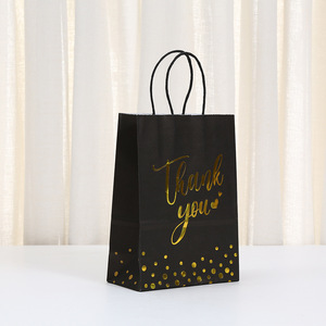 Gold Stamping, Thanks for <strong>Guessing</strong> Gender, Wedding Handbag, Cowhide Paper Bag, Party Gift, Present Bag, Candy Packaging Bag - Product Image 4