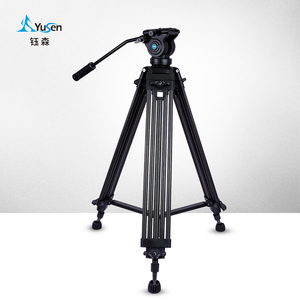 Soporte panorámico profesional trípode cabeza hidráulica fluida trípode de <span class=keywords><strong>fibra</strong></span> de carbono soporte DSLR cámara <span class=keywords><strong>y</strong></span> vídeo 360 trípode para móvil - Product Image 1